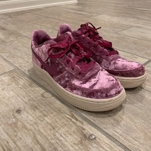 Velvet Air Force 1s